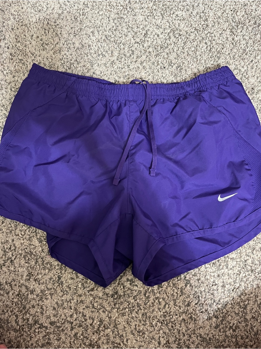 Nike Women’s Purple Athletic Running Shorts with Swoosh
